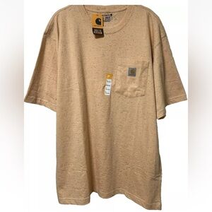 Carhartt Orange Loose Fit Heavyweight Short-Sleeve Pocket T-Shirt Men's Size L